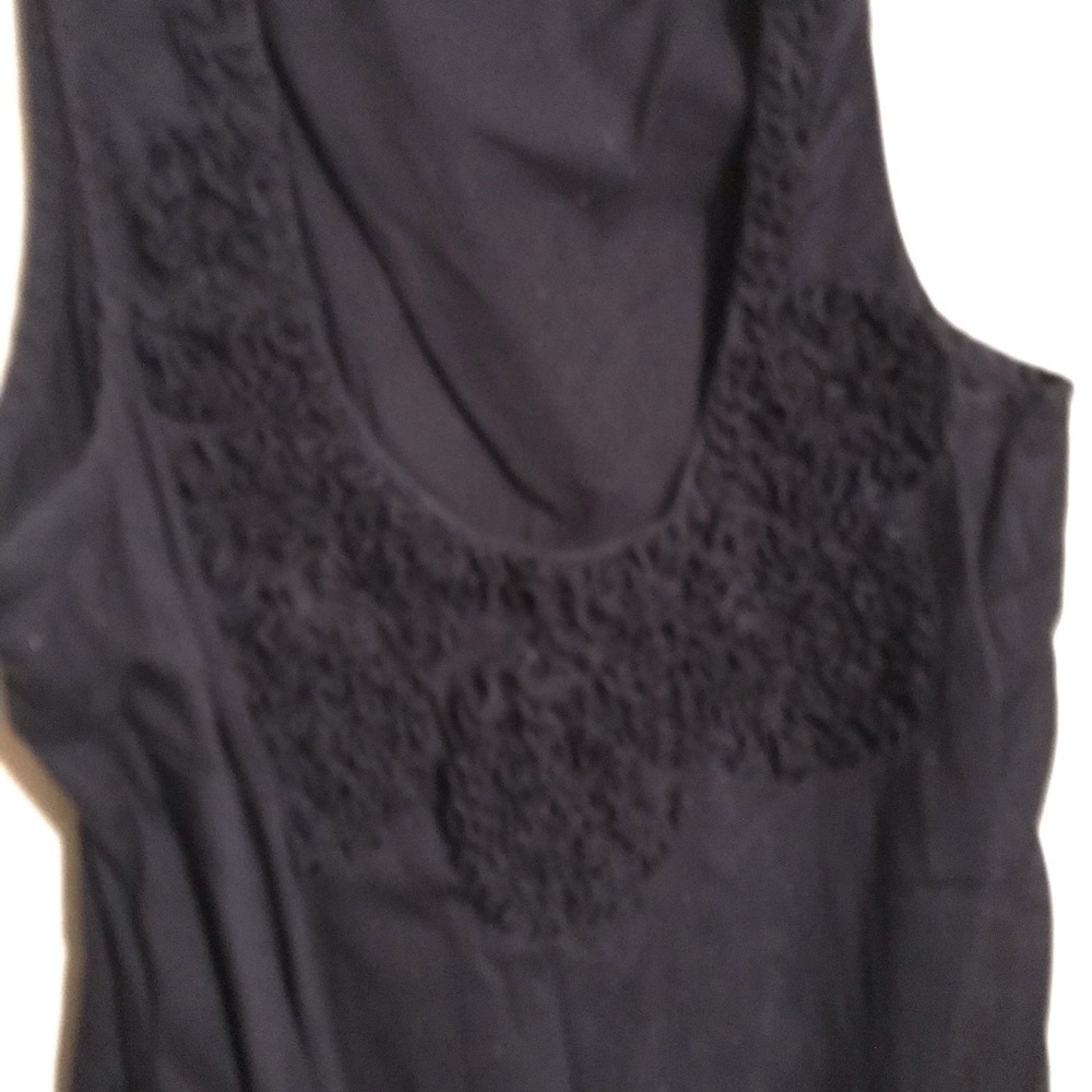 Tommy Hilfiger Fancy Ruched Front Cotton Tank Navy